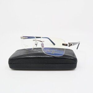 Paul Vosheront PV 270B C2 23KGP Silver, Rimless Exotic Wood Men's Eyeglasses.